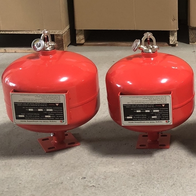 Red 10L FM200 Clean Agent Hanging Fire Suppression System With HFC 227ea For One Zone