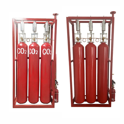 Red 70L CO2 Fire Suppression System Automatic Easy To Install
