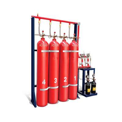 15MPa Inert Gas Fire Suppression System IG100 With Low Maintenance