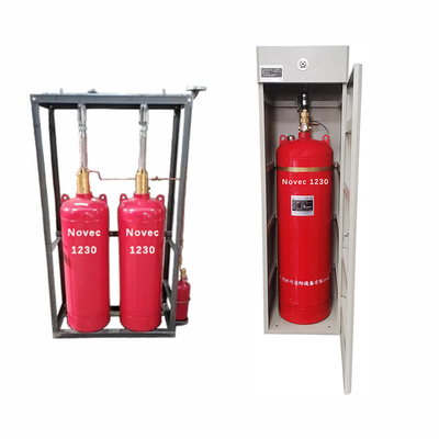 Red NOVEC 1230 Fire Suppression System Charging Rate 0.95Kg/L