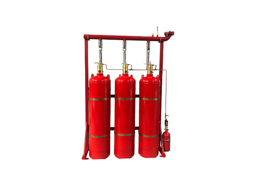 Red HFC 227EA Gas FM200 Fire Automatic Suppression Pipe System With Electric Elements