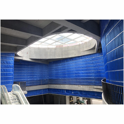 Blue Fire Resistant Roller Curtain With Surface Finishing Molded Easy To Operate